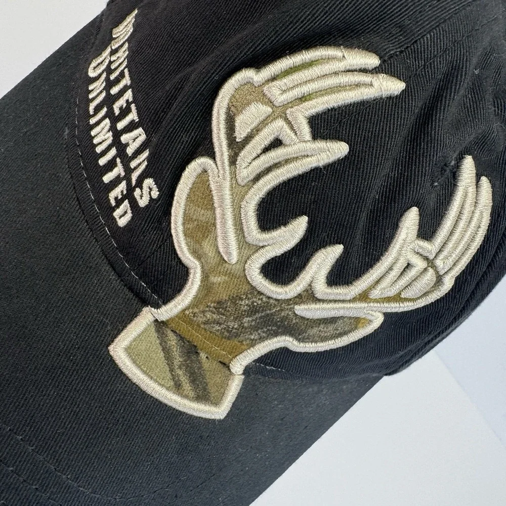 Whitetails Unlimited Hat - 25 Years Anniversary Deer Hunting Cap Black - NWT - Picture 7 of 14